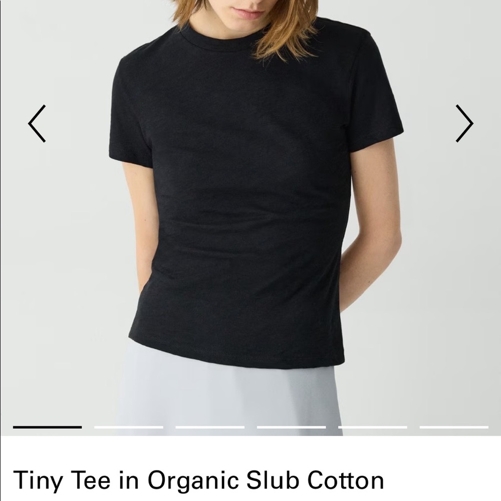 Theory Black Tiny Tee Organic Cotton Shirt